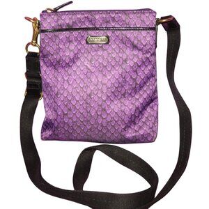 Coach Taylor Nylon Snakeskin Print Mini Crossbody messenger bag